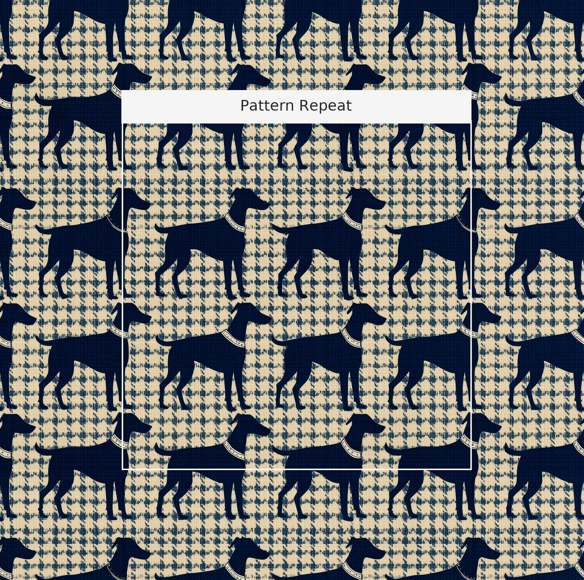 Houndstooth Heritage - Fabric - Painted Paper
