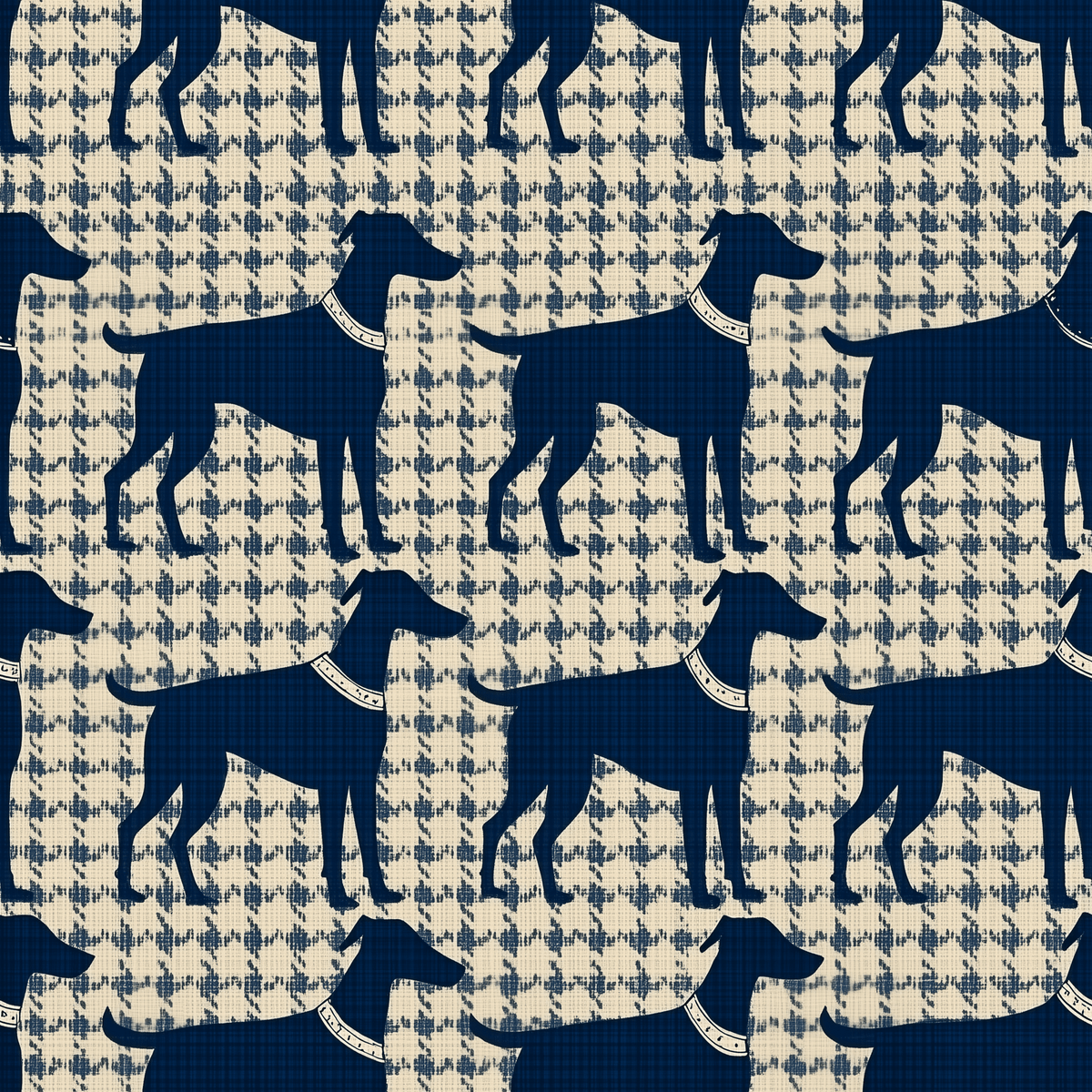 Houndstooth Heritage Wallpaper - Painted Paper