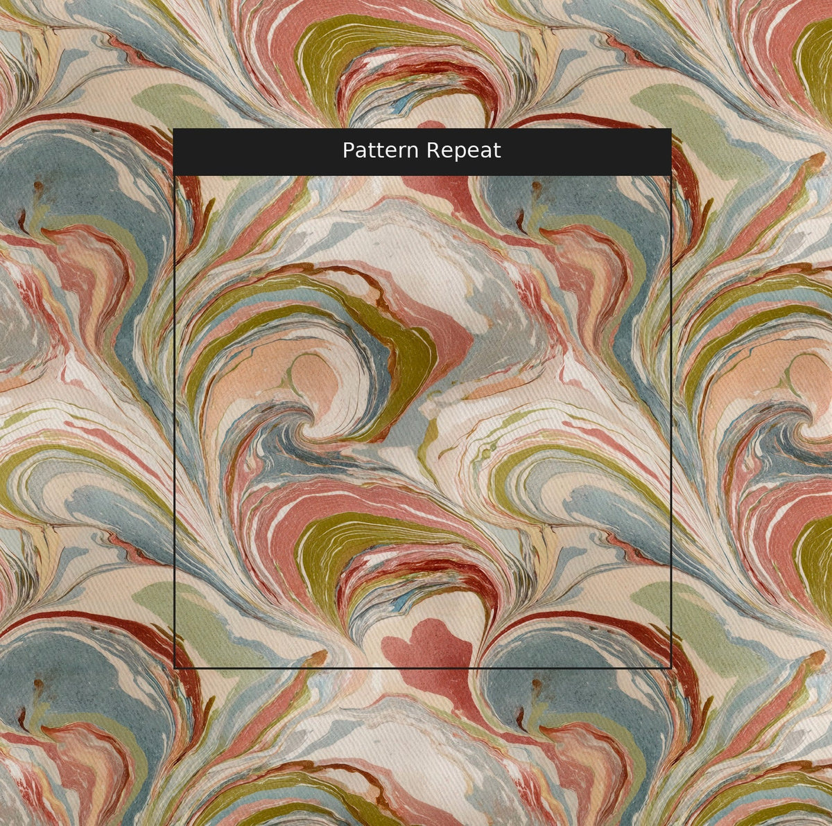 Hues of Marble - Fabric - Painted Paper