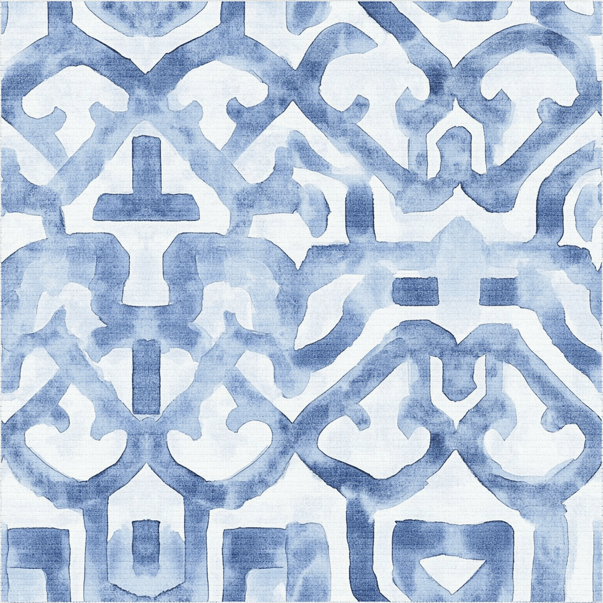 Icy Arabesque Faux Grasscloth Wallpaper - Painted Paper