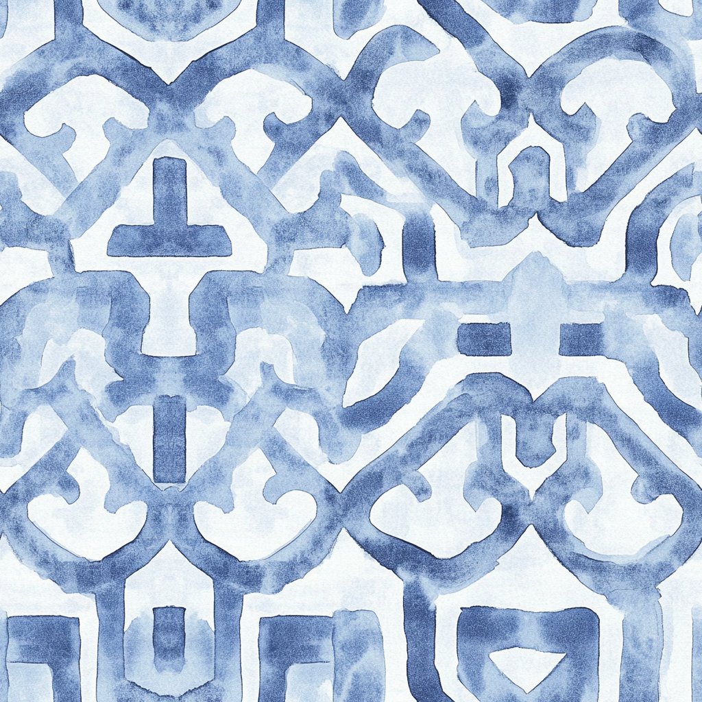 Icy Arabesque - Painted Paper