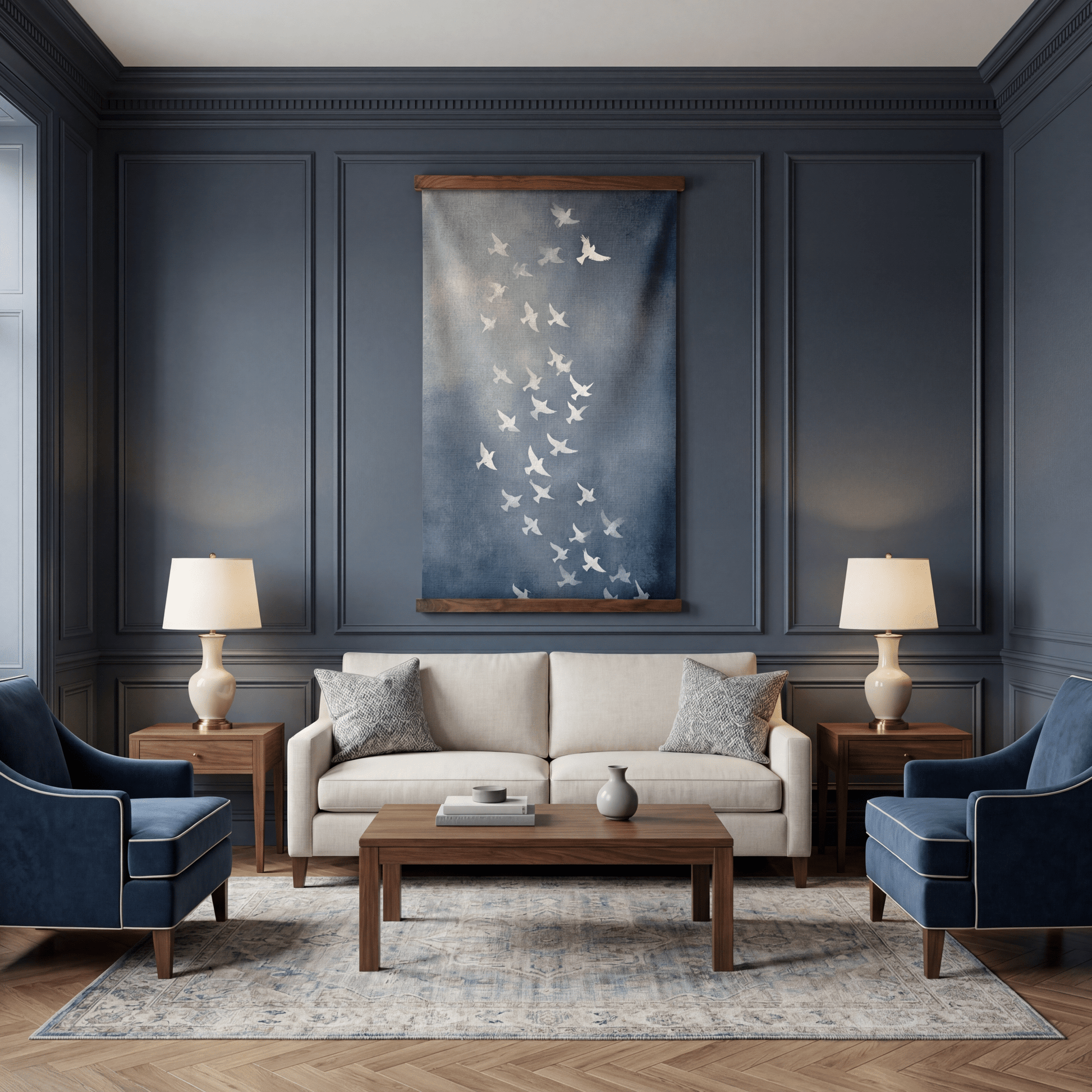 In Flight - Tapestry - Painted Paper