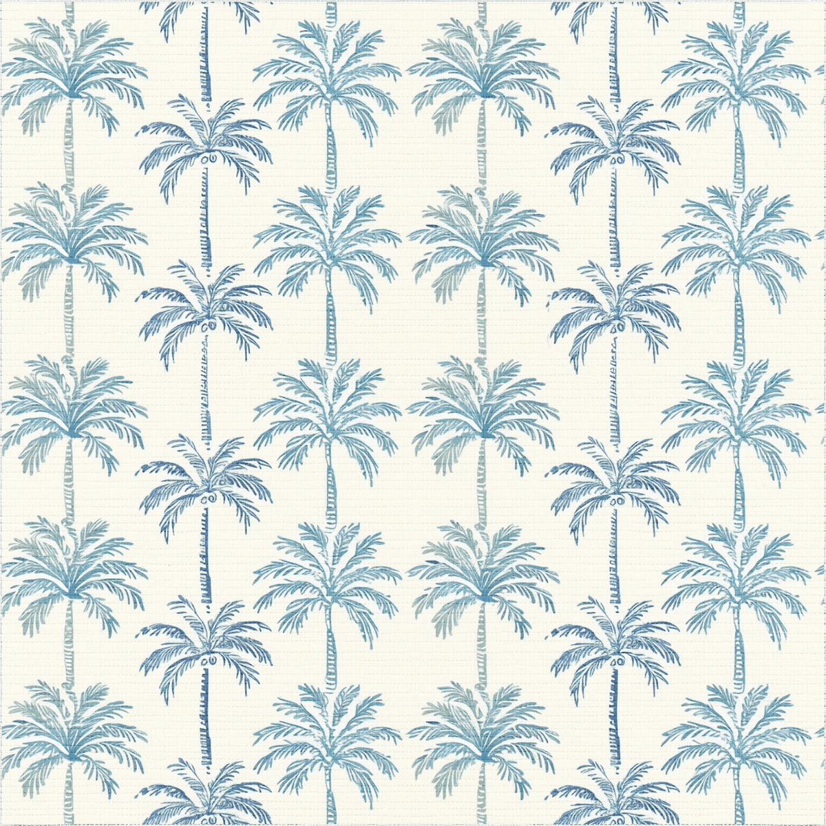 Indigo Palm Faux Grasscloth Wallpaper - Painted Paper
