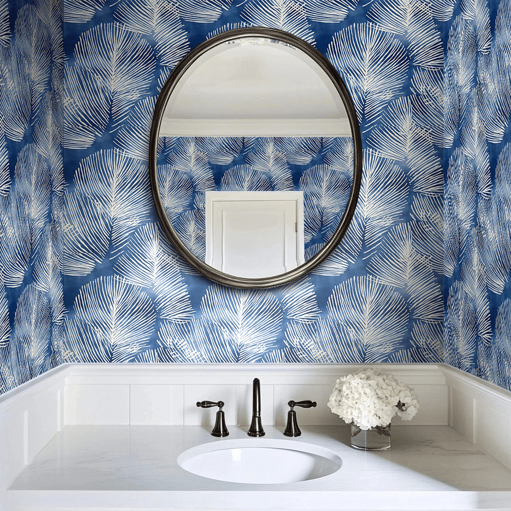 Indigo Shibori Wallpaper - Painted Paper