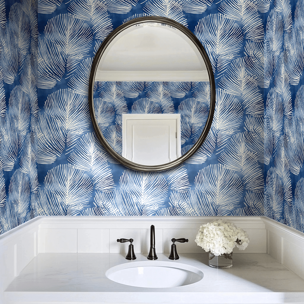 Indigo Shibori Wallpaper - Painted Paper