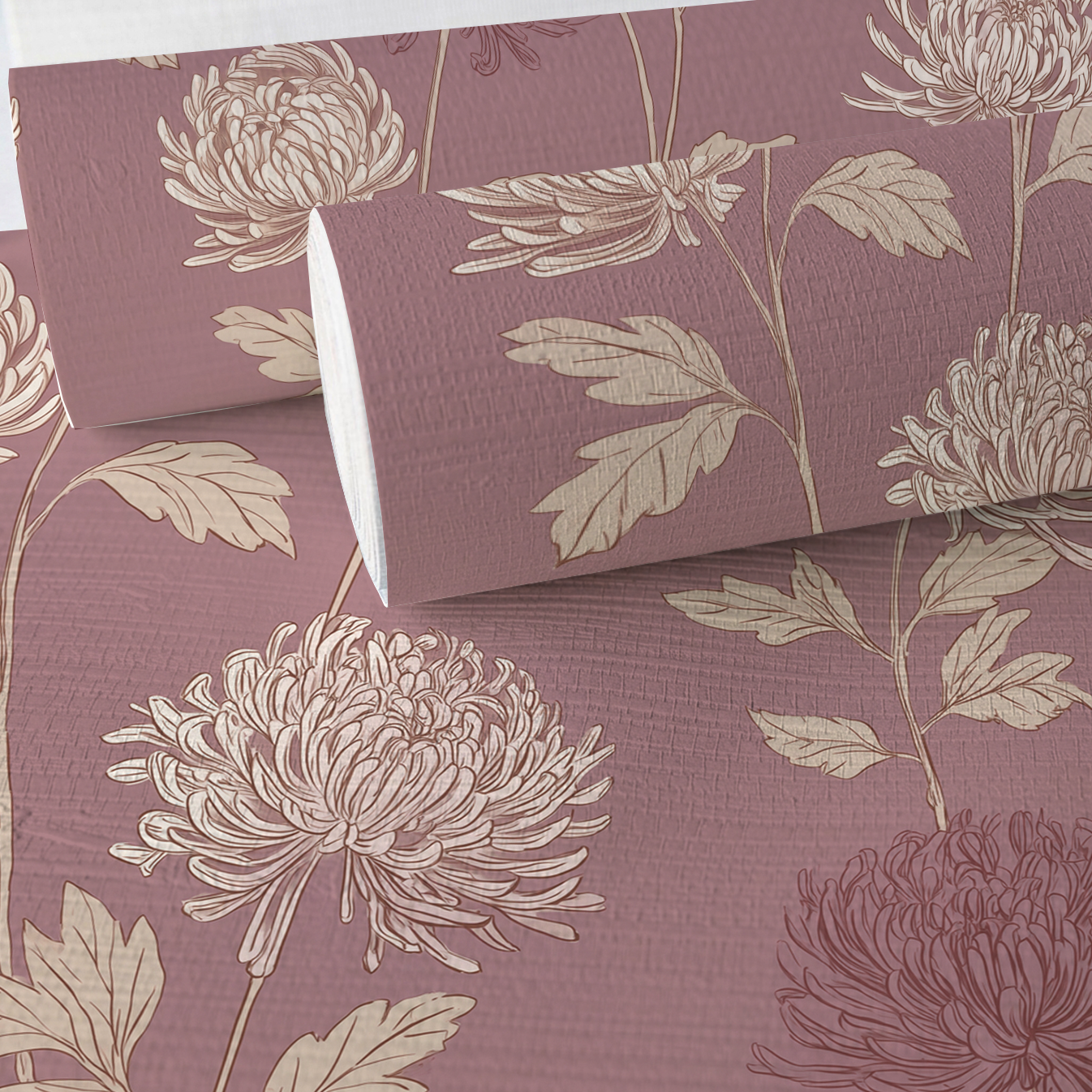 Jamilyn Floral Faux Grasscloth Wallpaper