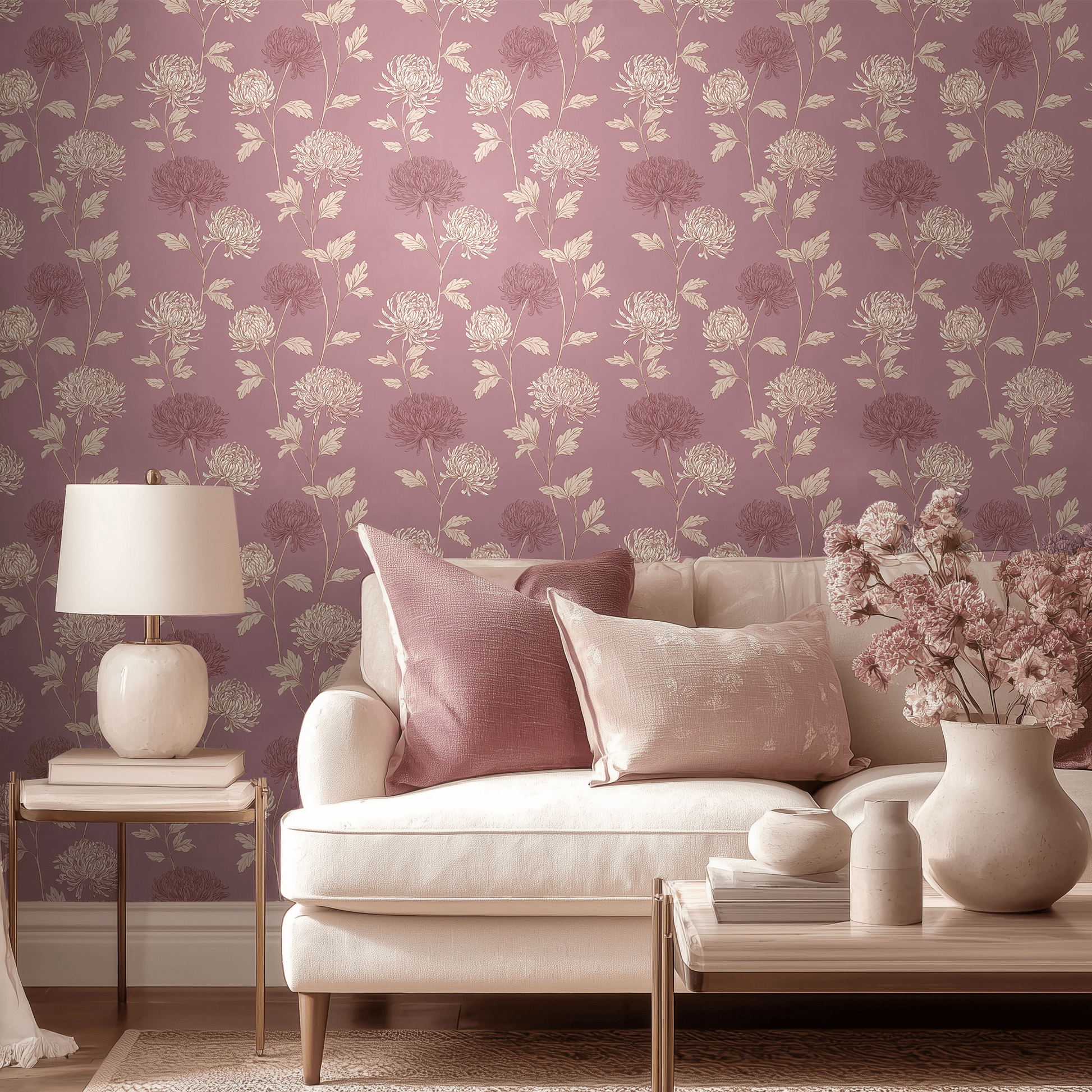Jamilyn Floral Wallpaper - Painted Paper