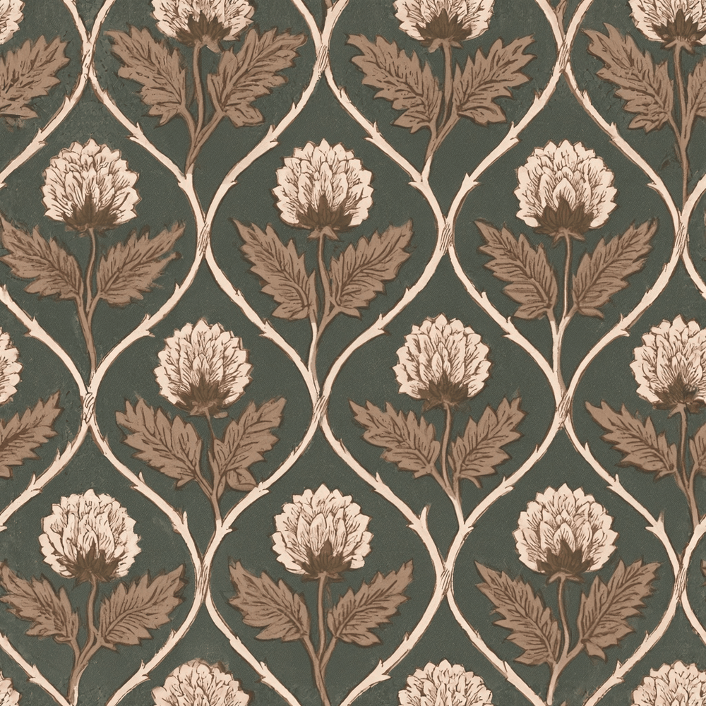 Josephine Ogee Floral Wallpaper - Painted Paper