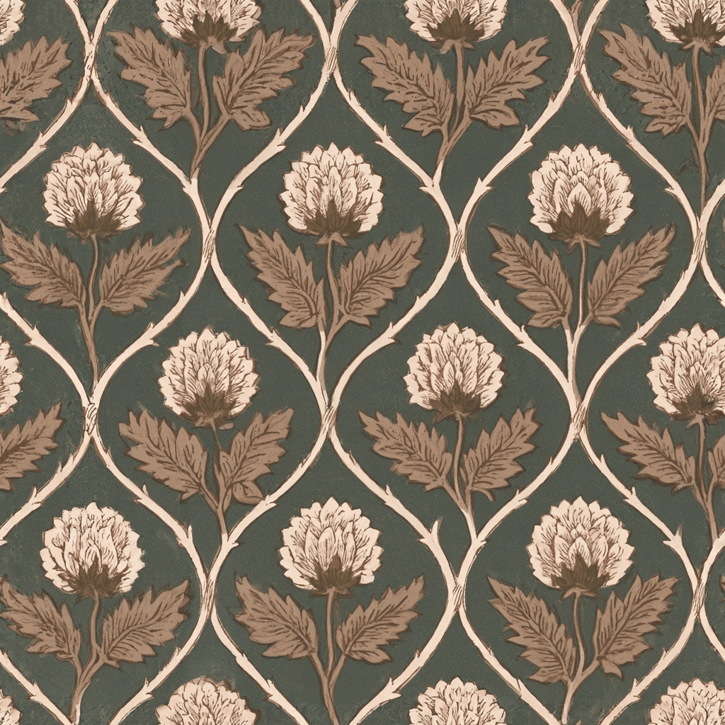 Josephine Ogee Floral Wallpaper - Painted Paper