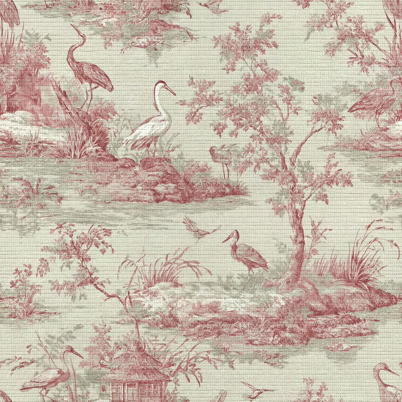 Julianne Toile Faux Grasscloth Wallpaper