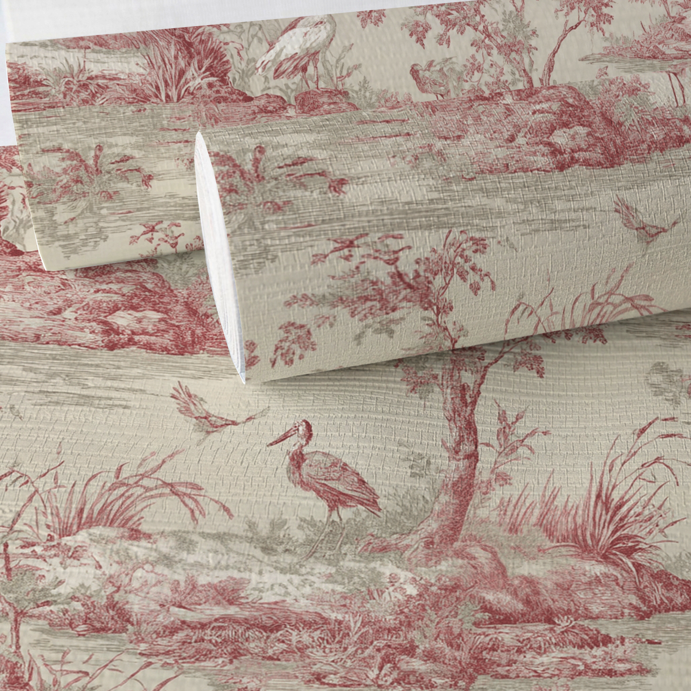 Julianne Toile Faux Grasscloth Wallpaper