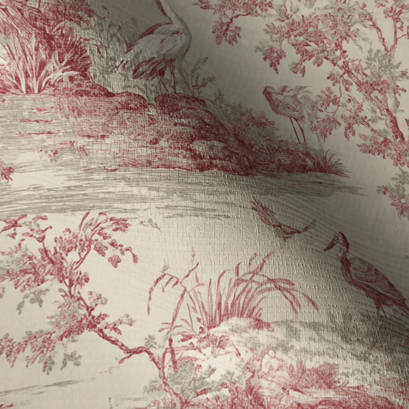 Julianne Toile Faux Grasscloth Wallpaper