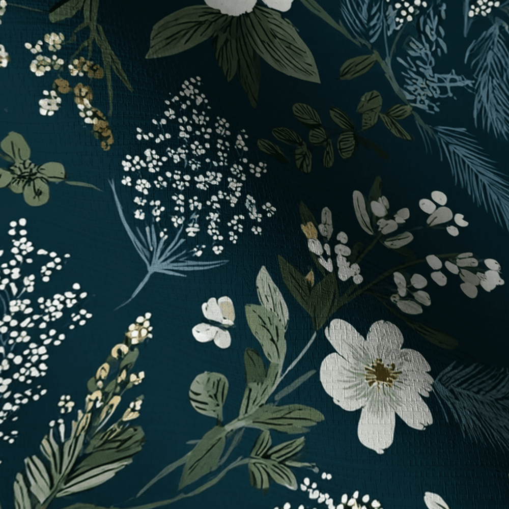 June Blossom Faux Grasscloth Wallpaper - Painted Paper