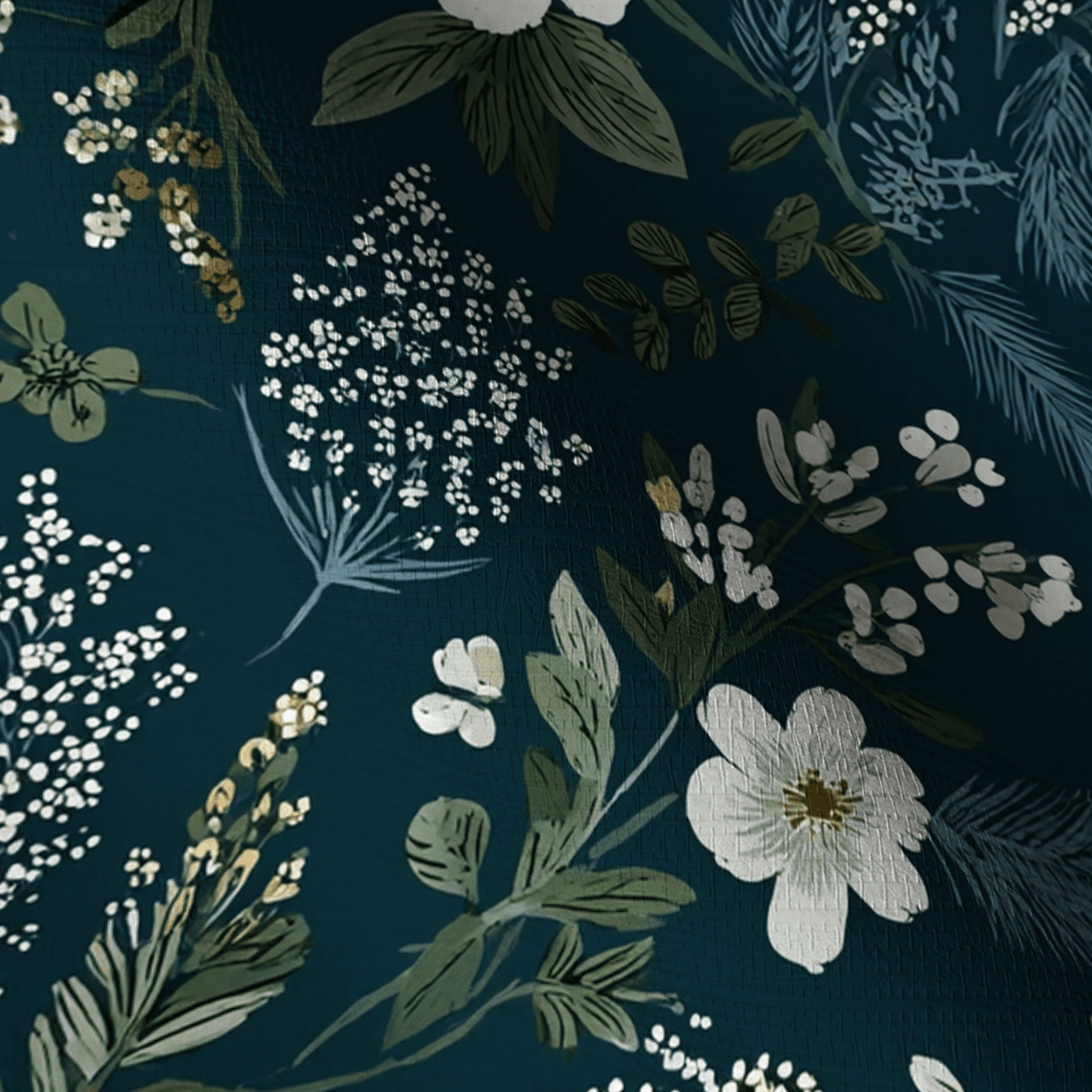 June Blossom Faux Grasscloth Wallpaper - Painted Paper