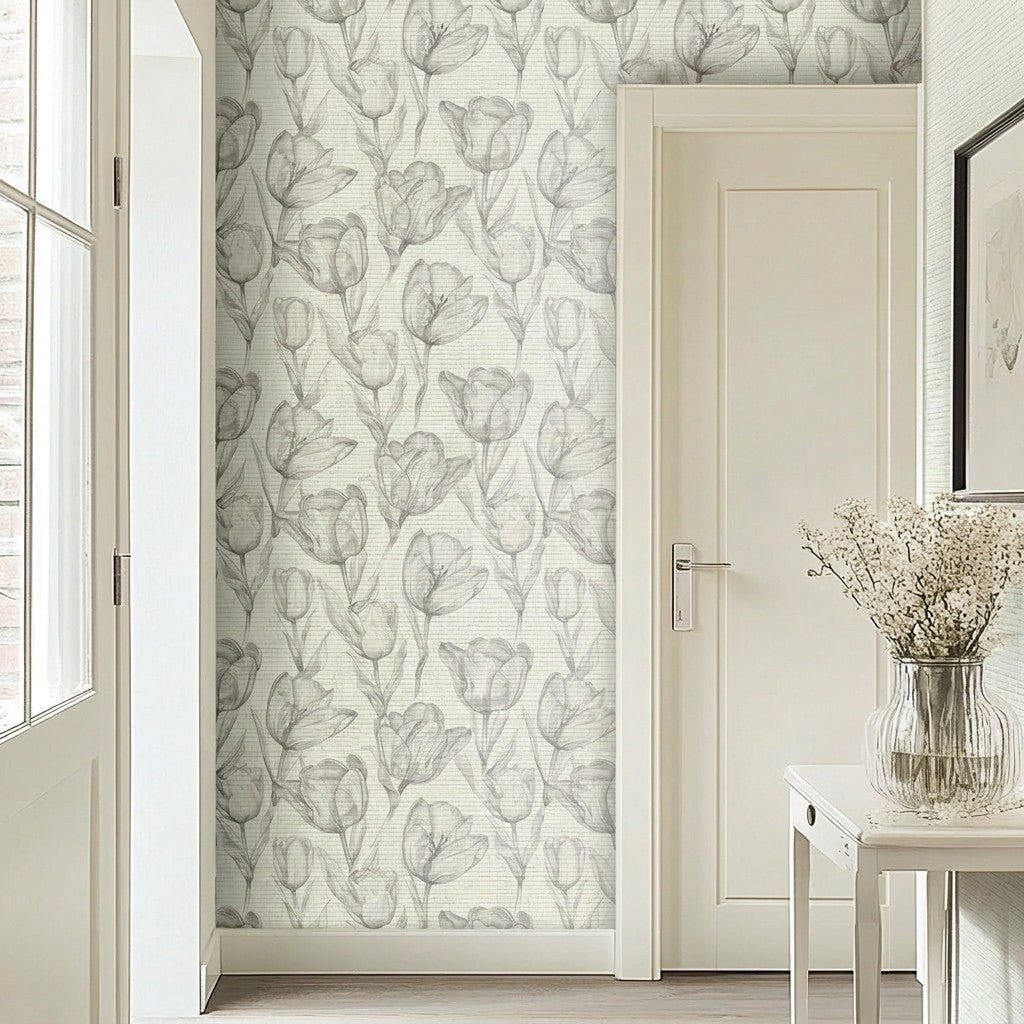 Katelynn Faux Grasscloth Wallpaper - Painted Paper