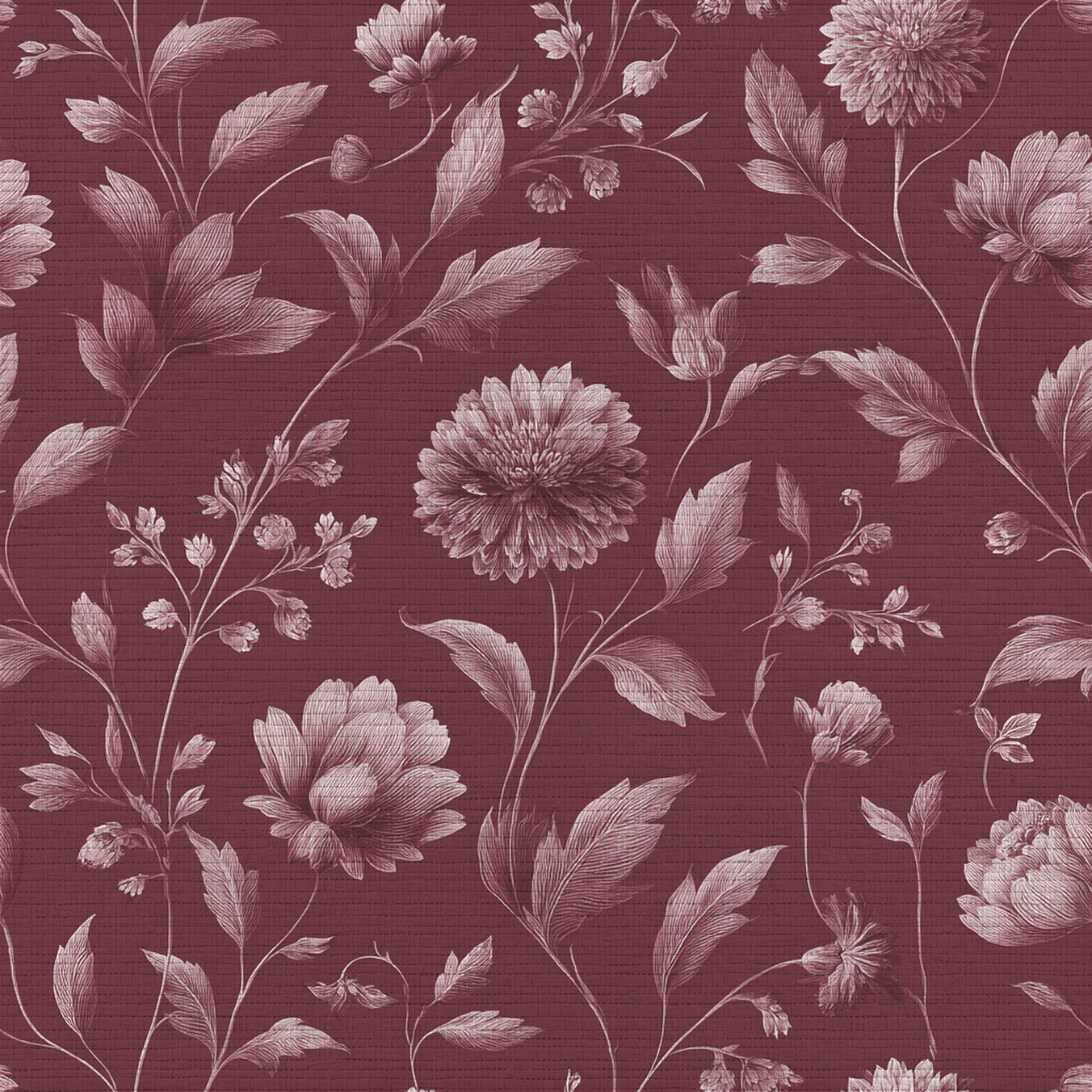 Kensington Bloom Faux Grasscloth Wallpaper