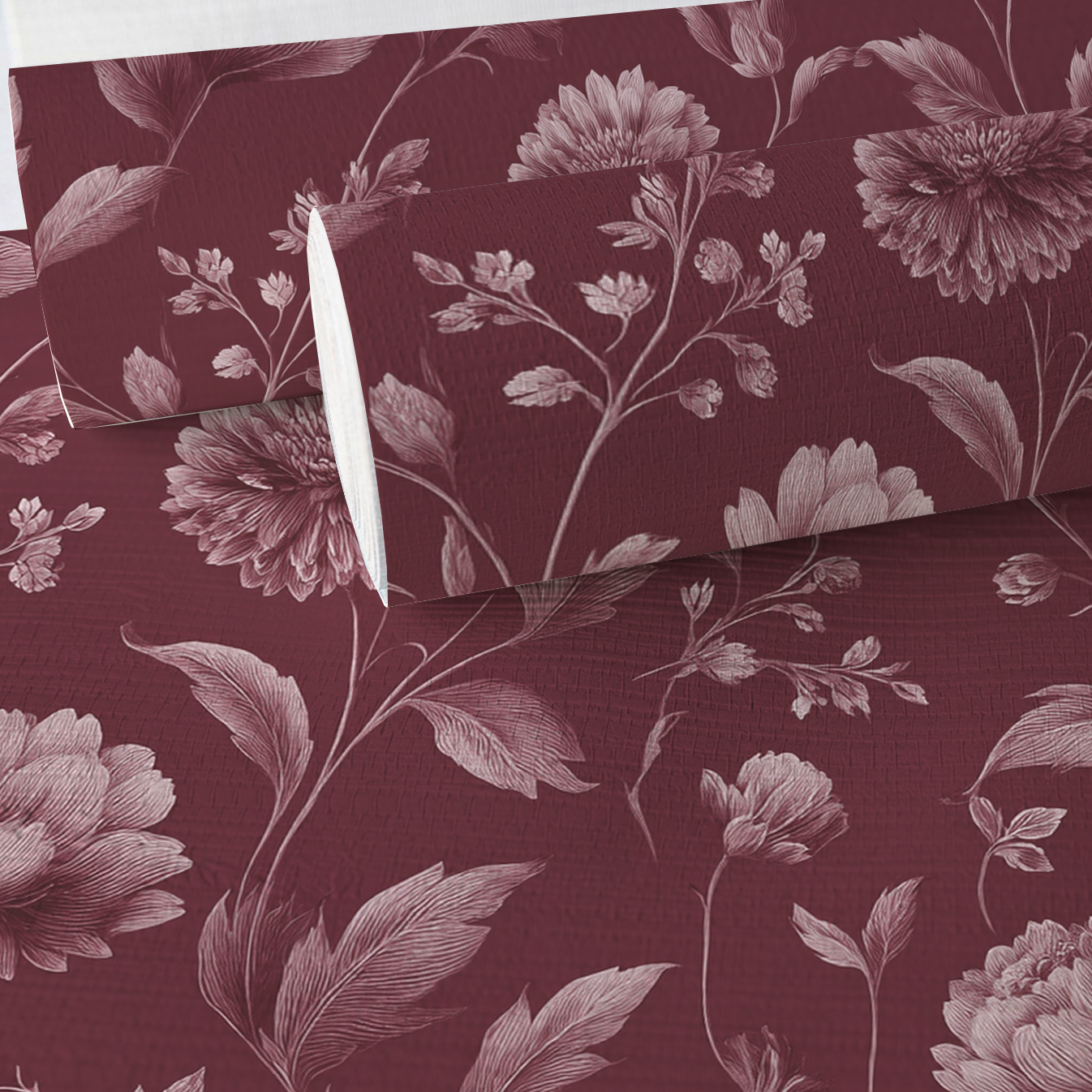 Kensington Bloom Faux Grasscloth Wallpaper
