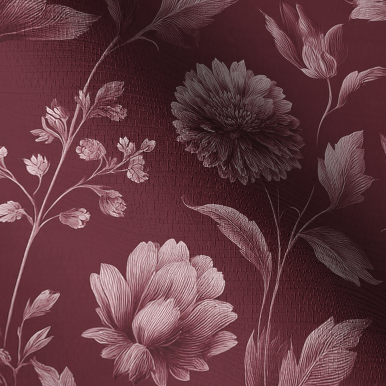 Kensington Bloom Faux Grasscloth Wallpaper