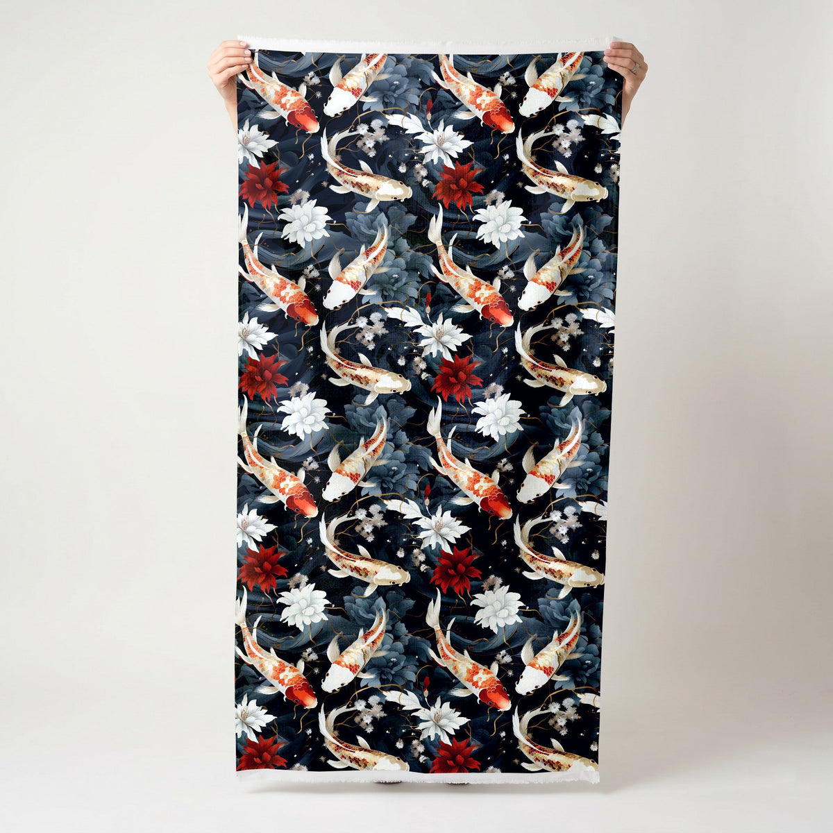 Koi Serenity - Fabric - Painted Paper