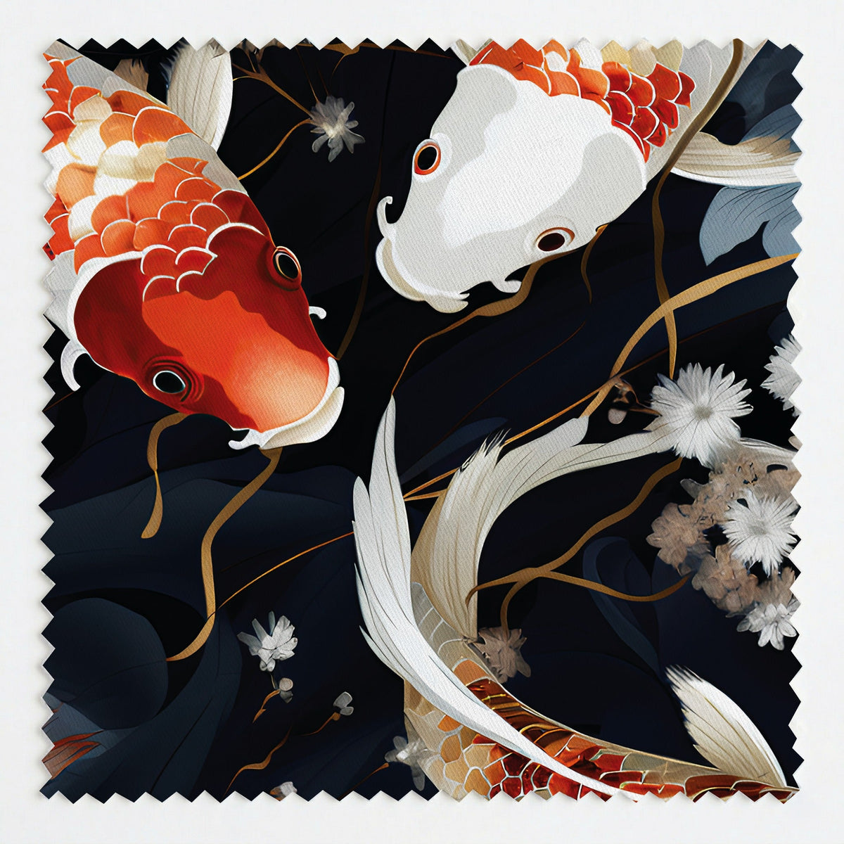Koi Serenity - Fabric - Painted Paper