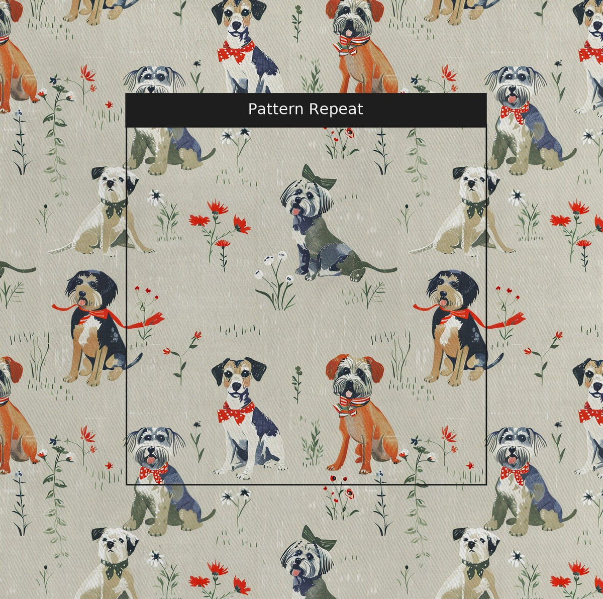 La Vie en Leash - Fabric - Painted Paper