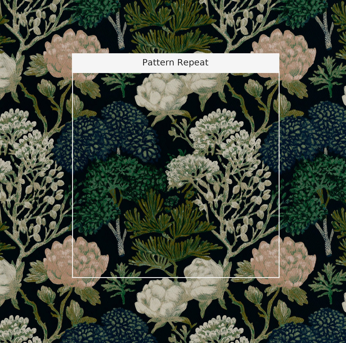 Layered Botanicals - Fabric - Painted Paper