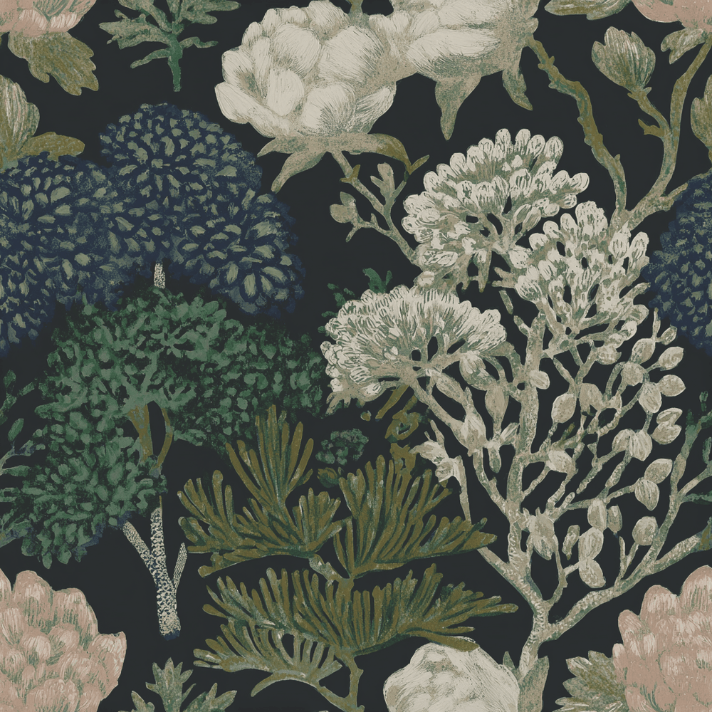 Layered Botanicals Wallpaper - Painted Paper