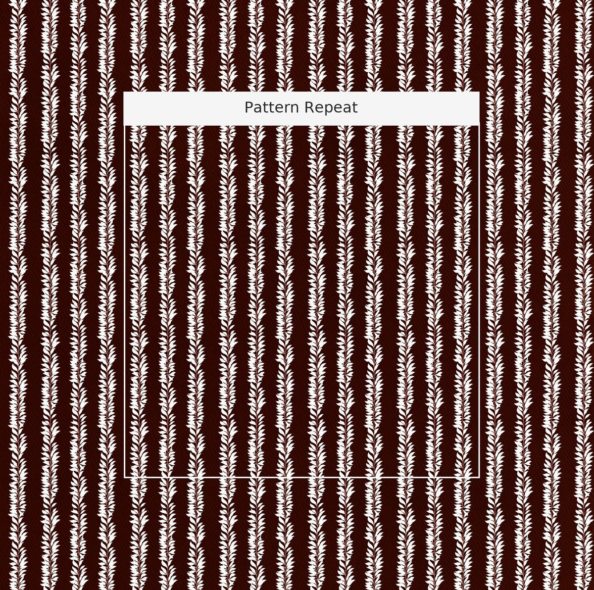 Leaf By Leaf - Chocolate - Fabric - Painted Paper