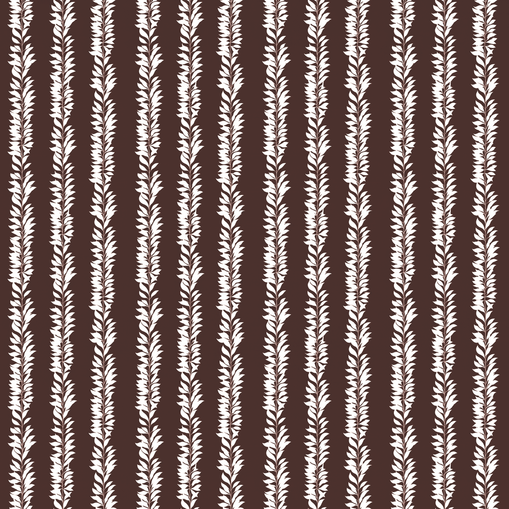 Leaf By Leaf - Chocolate Wallpaper - Painted Paper