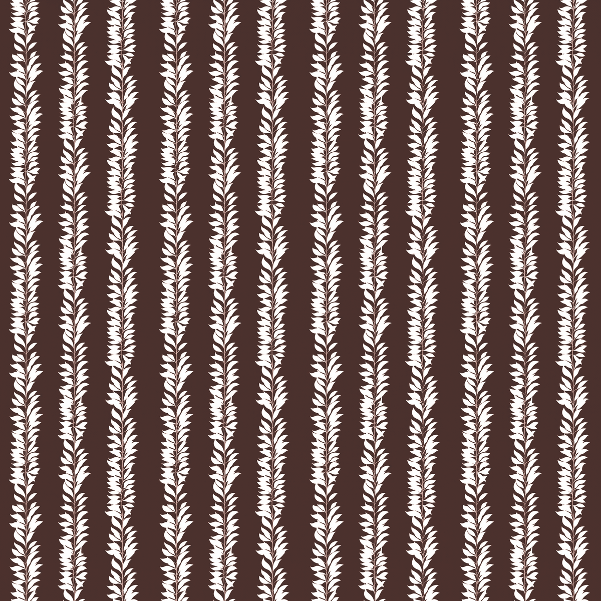 Leaf By Leaf - Chocolate Wallpaper - Painted Paper