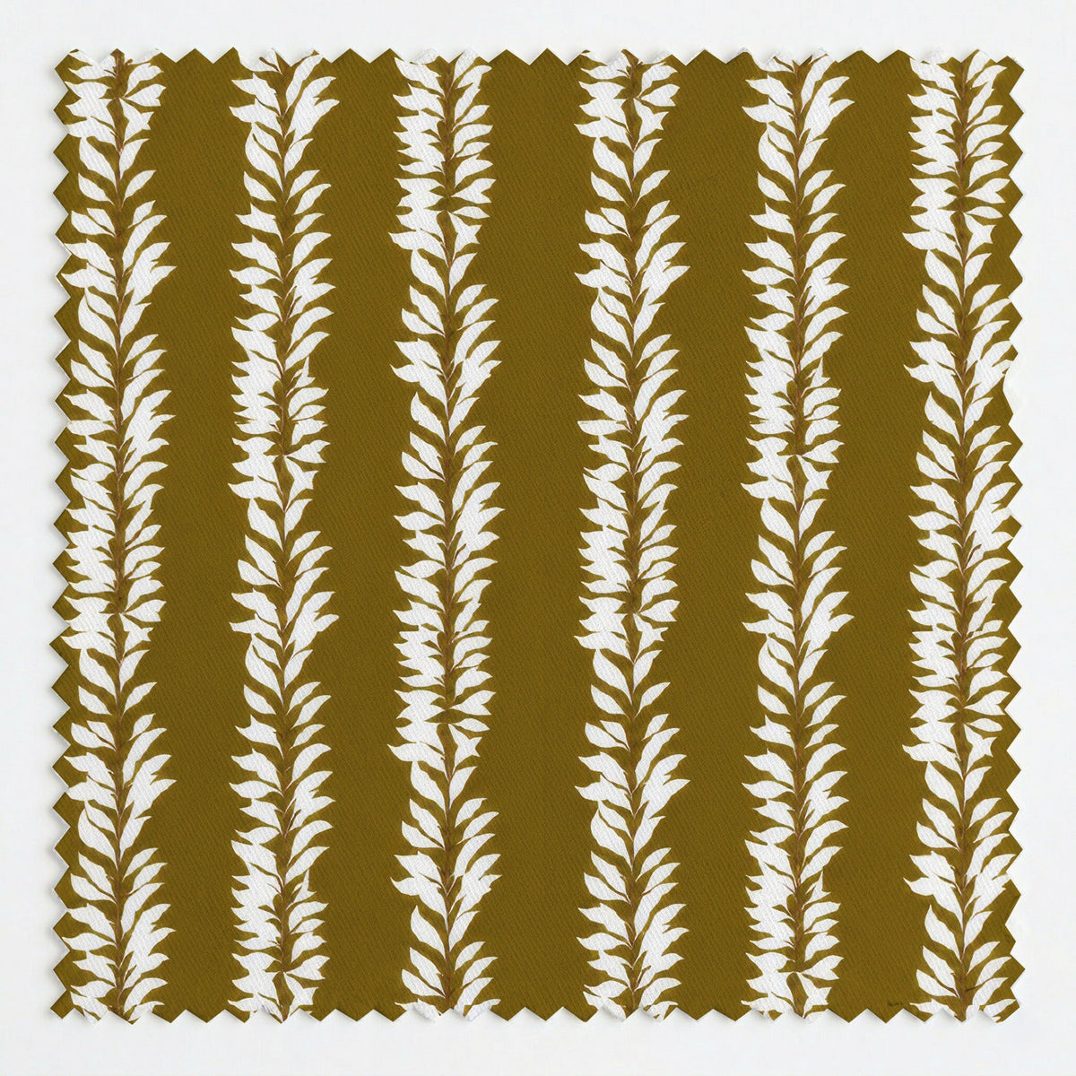 Leaf By Leaf - Golden Olive - Fabric - Painted Paper