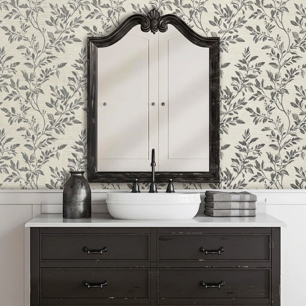 Leander Faux Grasscloth Wallpaper - Painted Paper