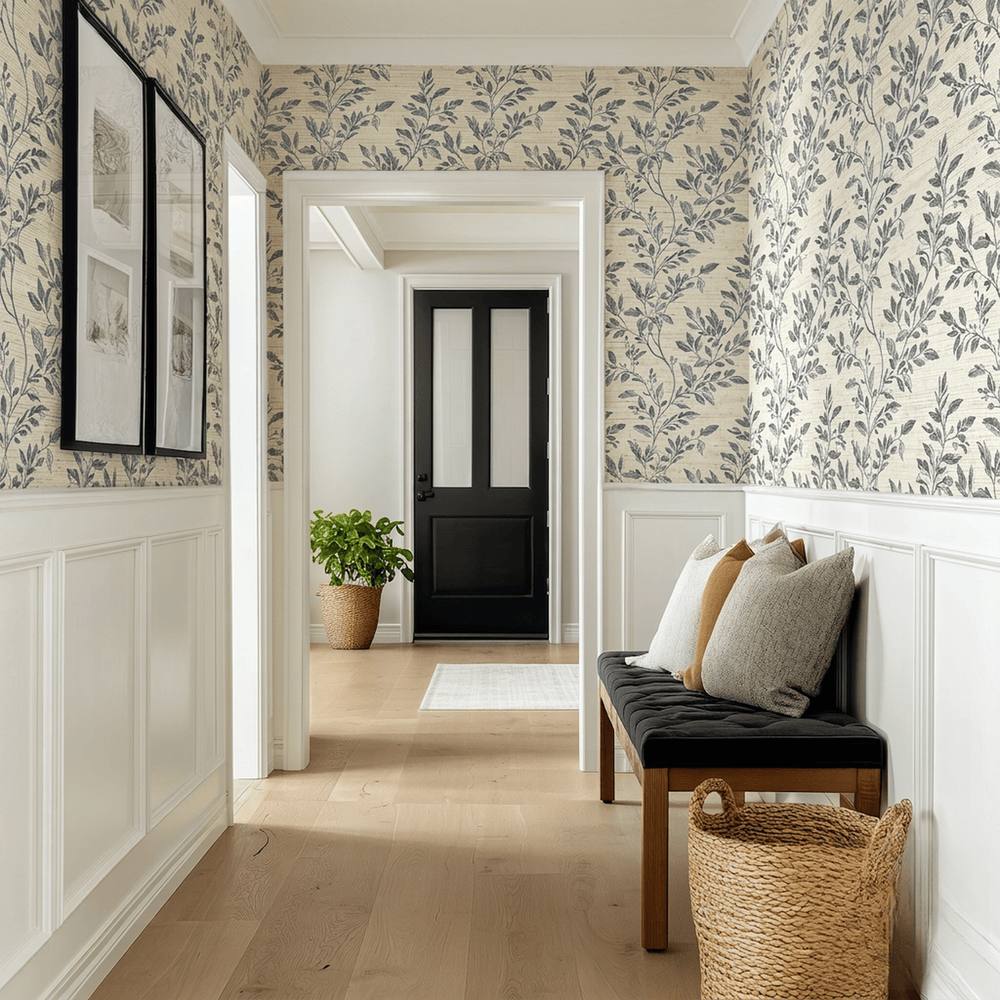 Leander Faux Grasscloth Wallpaper - Painted Paper