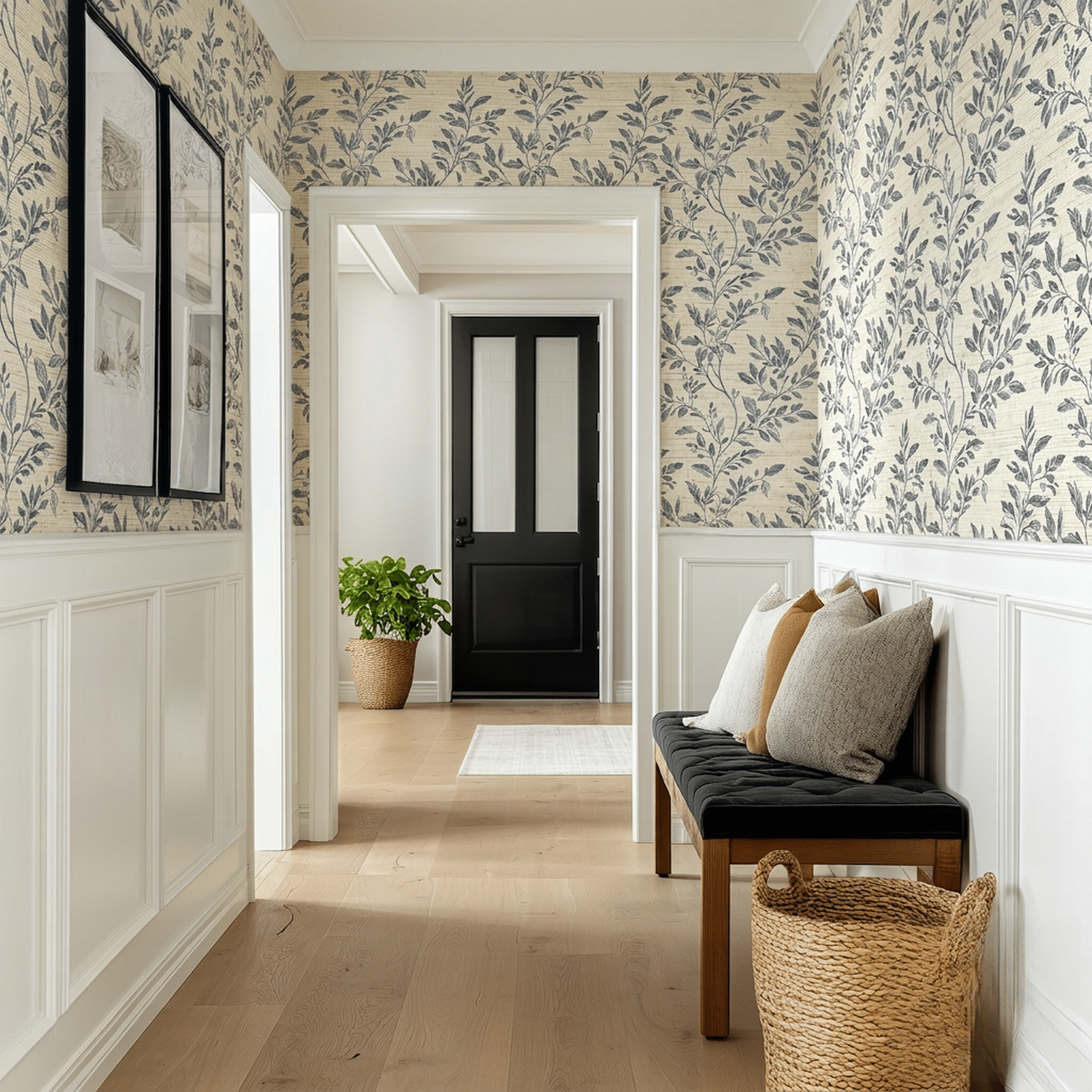 Leander Faux Grasscloth Wallpaper - Painted Paper