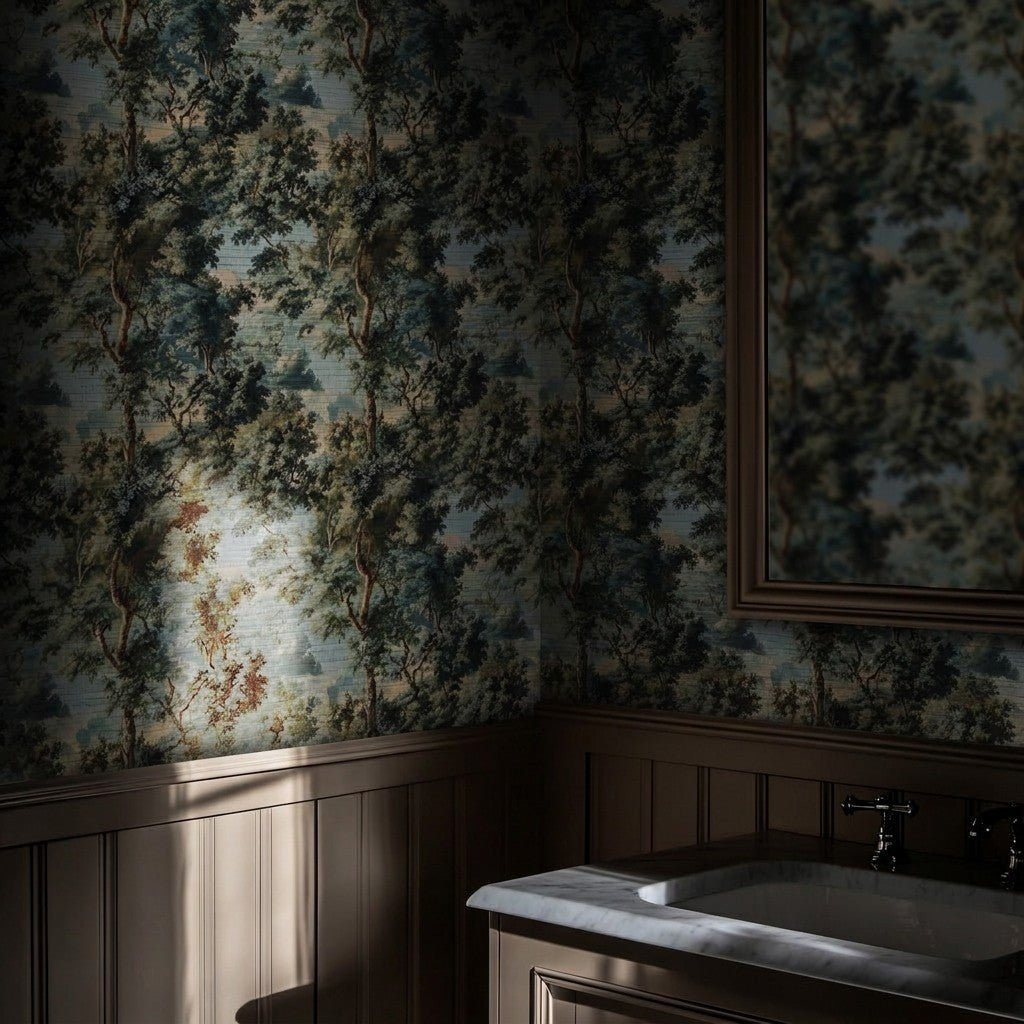 Leocadie Faux Grasscloth Wallpaper - Painted Paper