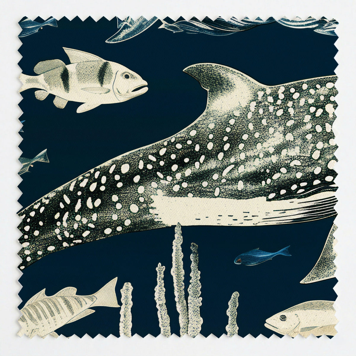 Leviathan Swim - Fabric - Painted Paper