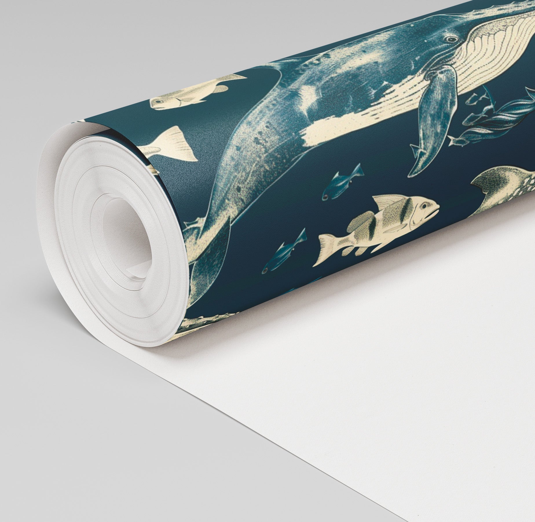 Leviathan Swim Wallpaper - Painted Paper