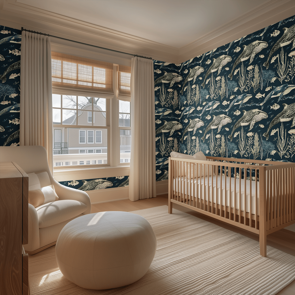 Leviathan Swim Wallpaper - Painted Paper