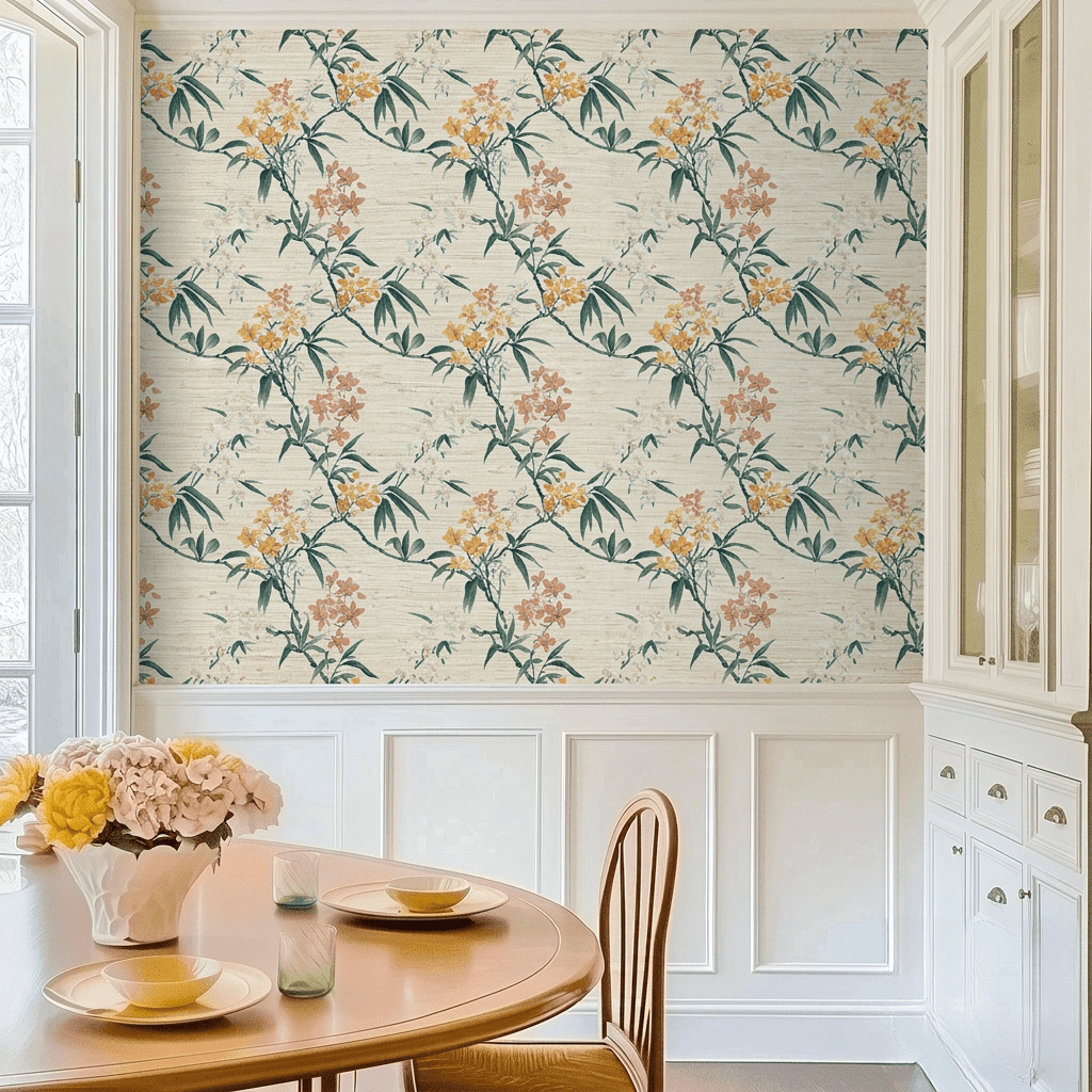Liana Faux Grasscloth Wallpaper - Painted Paper