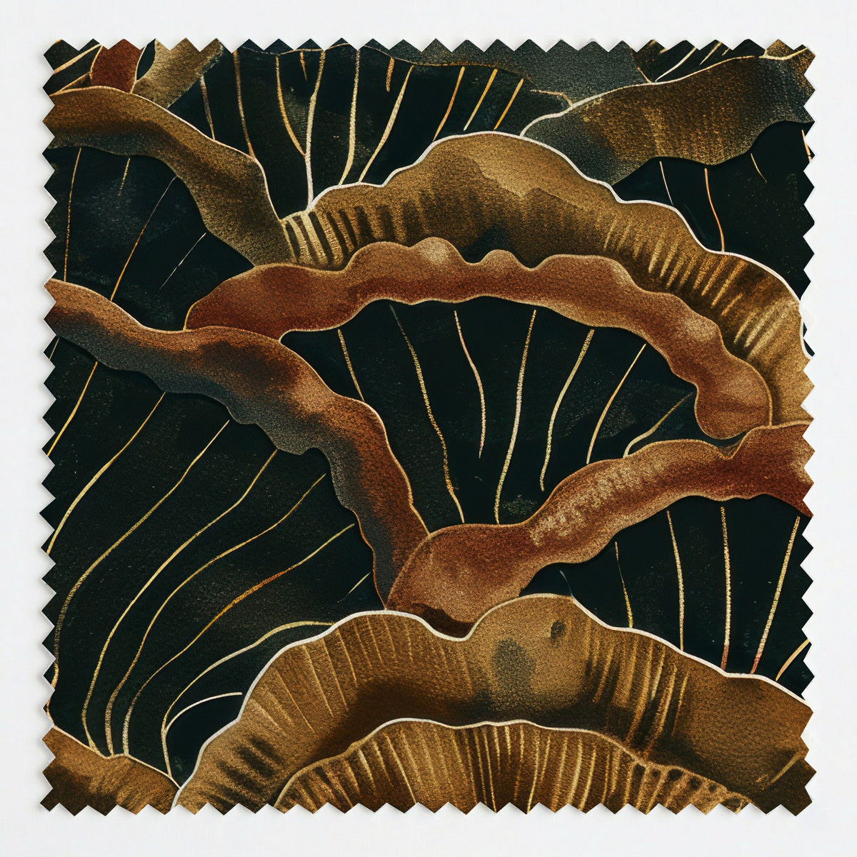 Lichen - Fabric - Painted Paper