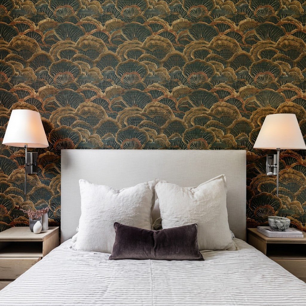 Lichen Faux Grasscloth Wallpaper - Painted Paper