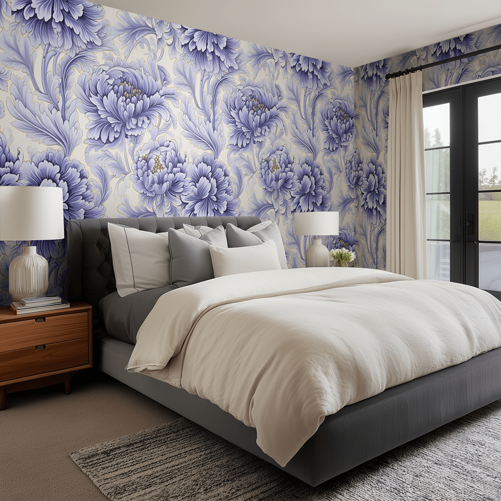 Lilia Neo Classical Blossoms Wallpaper - Painted Paper