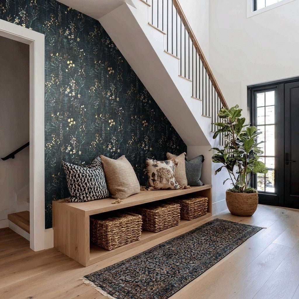 Lillia Faux Grasscloth Wallpaper - Painted Paper