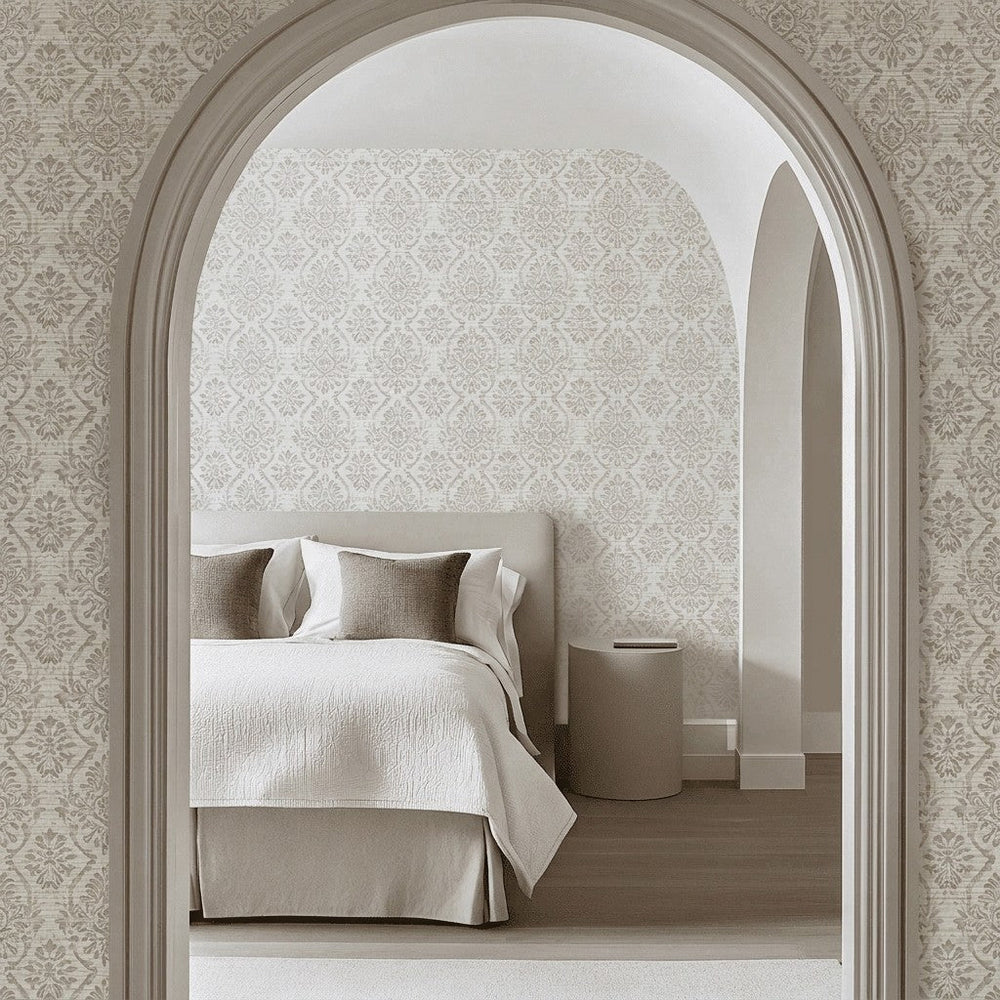 Lillian Faux Grasscloth Wallpaper - Painted Paper