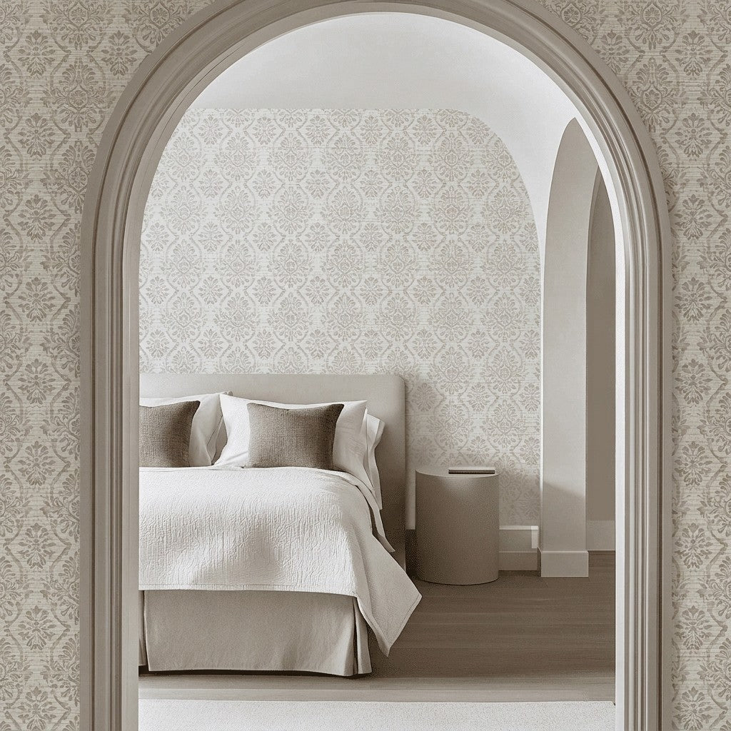 Lillian Faux Grasscloth Wallpaper - Painted Paper