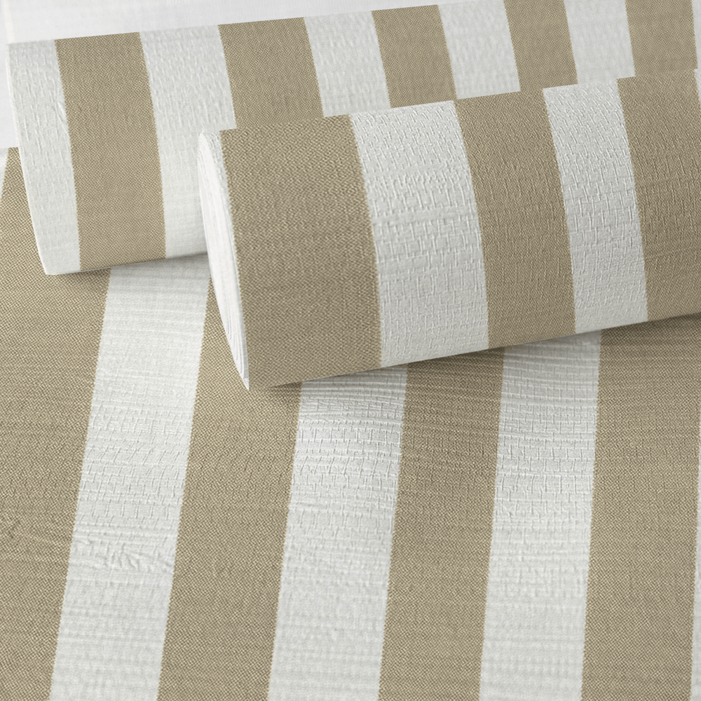 Linen Stripes Faux Grasscloth Wallpaper - Painted Paper