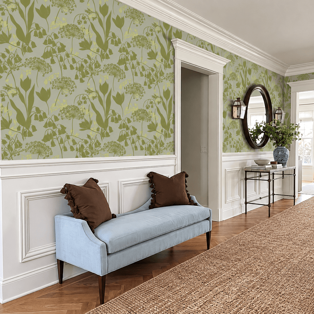 Little Luxuries - Olive Wallpaper - Painted Paper