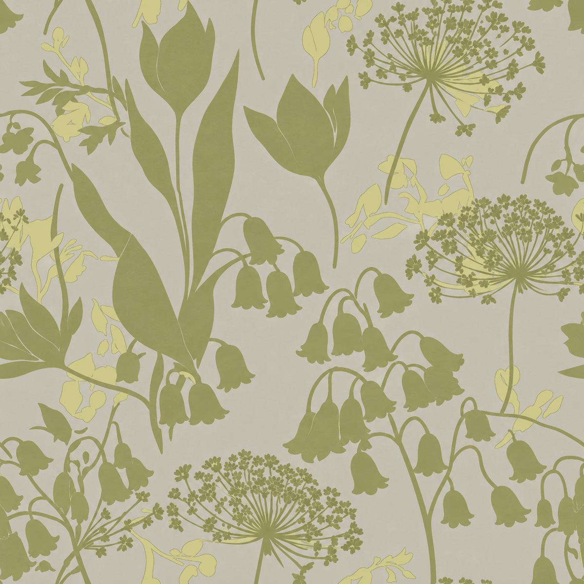 Little Luxuries - Olive Wallpaper - Painted Paper