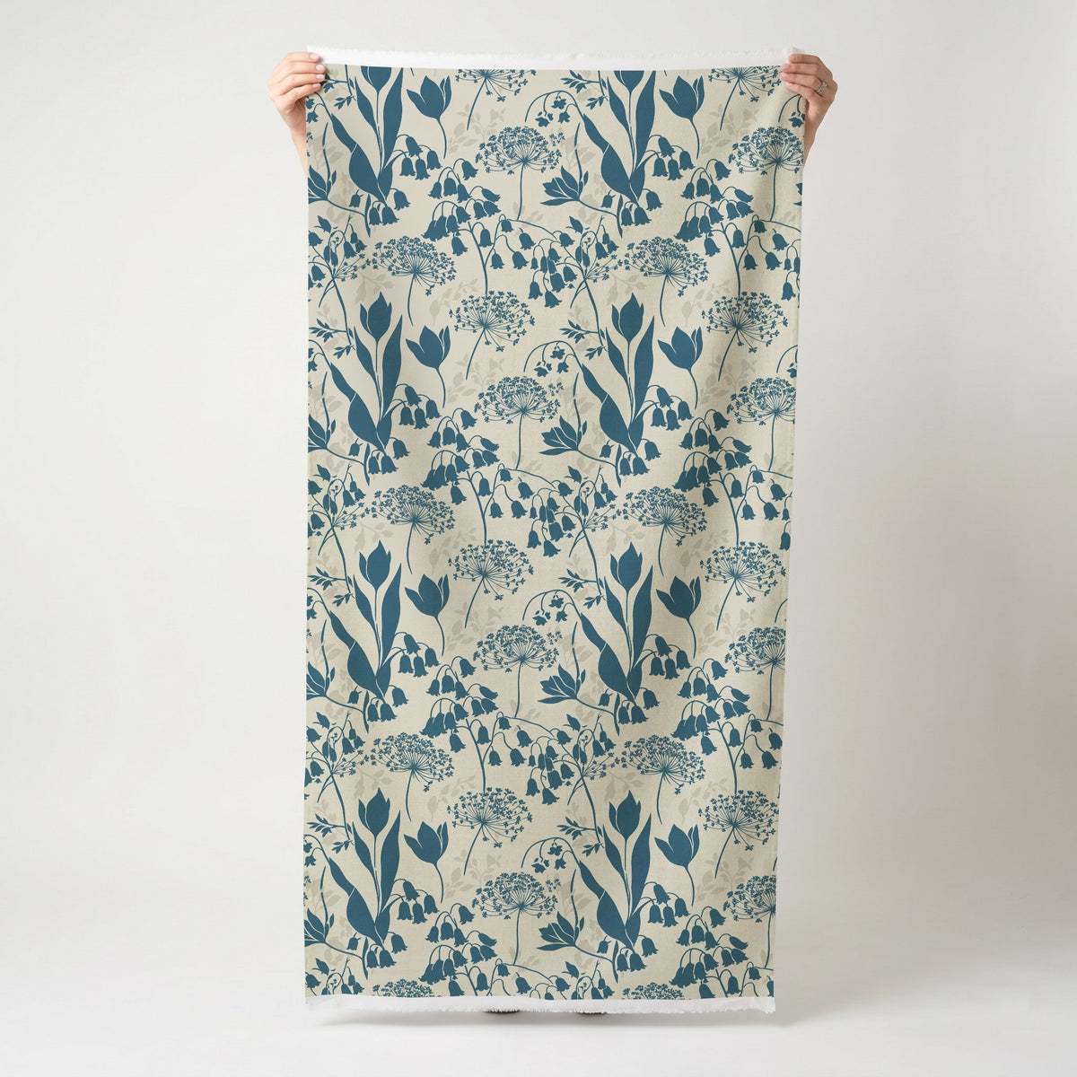 Little Luxuries - Teal - Fabric - Painted Paper