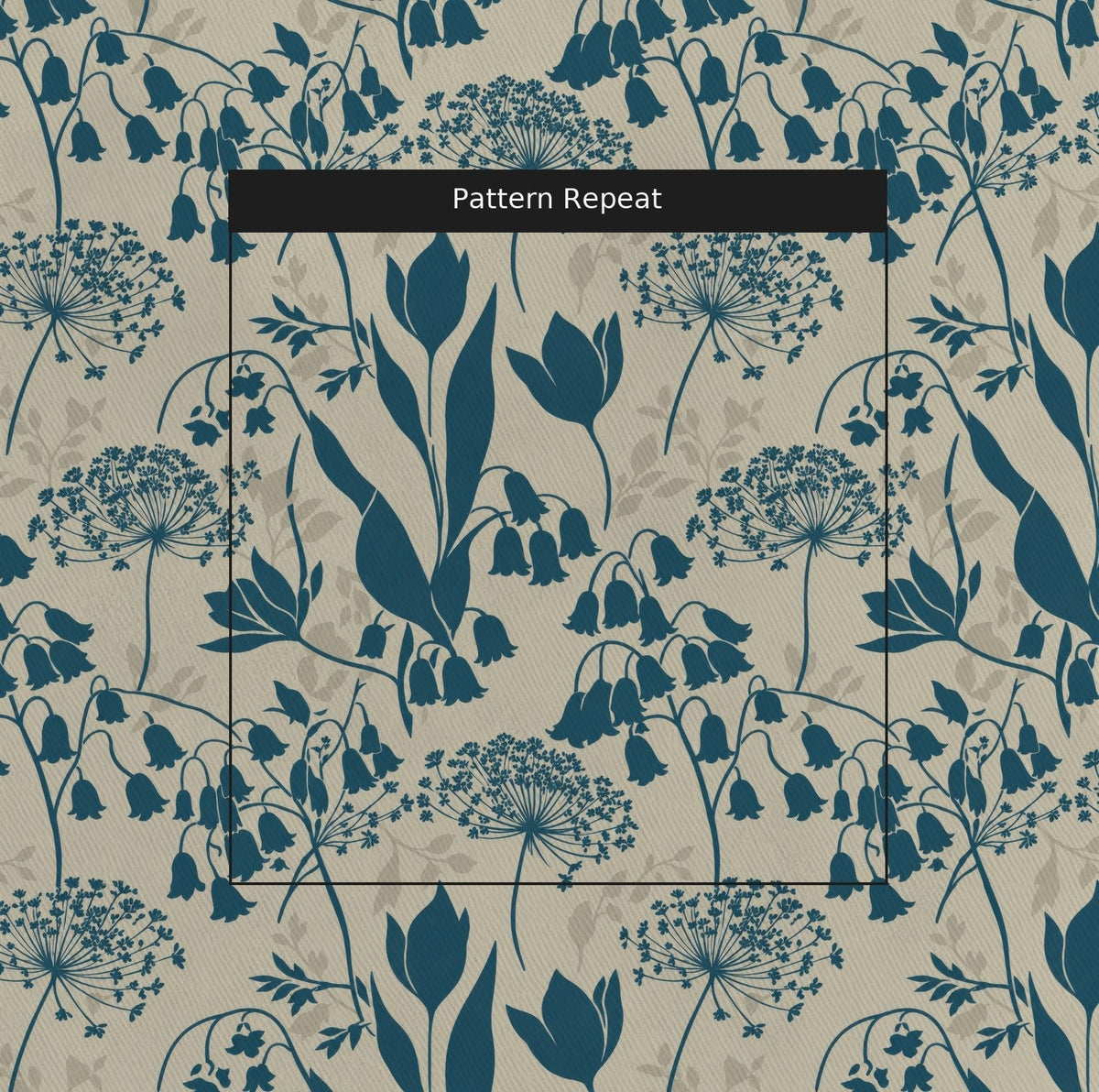 Little Luxuries - Teal - Fabric - Painted Paper